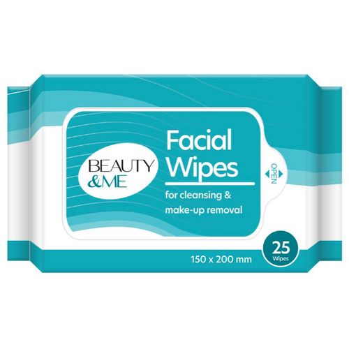 Beauty & Me Facial Cleansing Wipes Makeup Remover 25 Pack