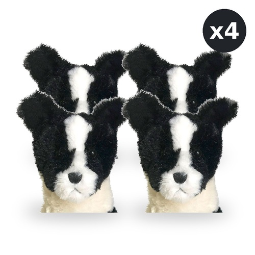 Teddy & Friends Border Collie 24cm Pack of 4