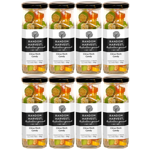 Random Harvest Citrus Rock Candy 8 x 170g Jars Gluten Free Vegan Sweets Australia