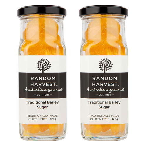 Random Harvest Traditional Barley Sugar Candy 2 x 170g Jars Gluten Free