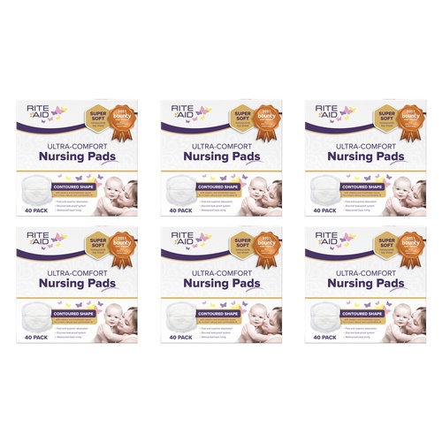 Rite Aid Nursing Pads 40 Pack Bundle of 6