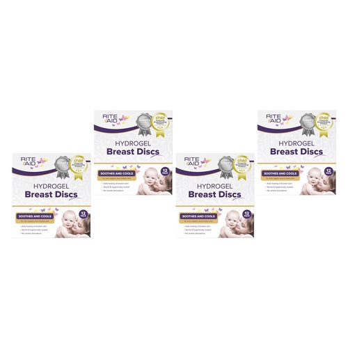 Rite Aid Hydrogel Breast Discs 12 Pack Bundle of 4
