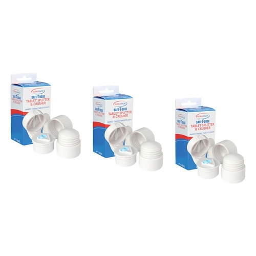 SurgiPack Safe-T-Dose Pill Splitter and Crusher Pack of 3