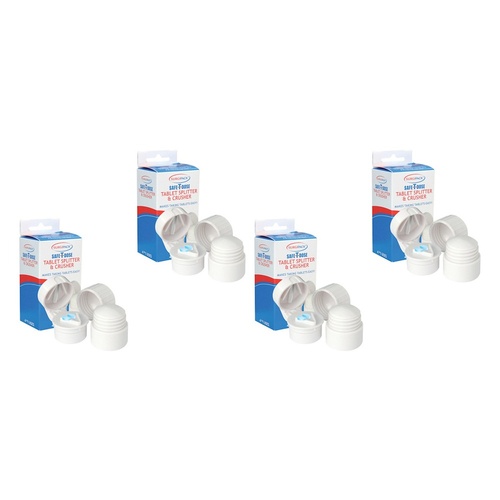 SurgiPack Safe-T-Dose Pill Splitter and Crusher Pack of 4