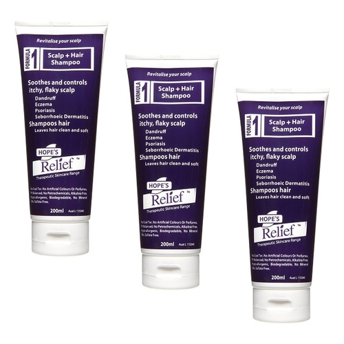 Hope's Relief Itchy Dry Flaky Scalp Shampoo 200mL Pack of 3