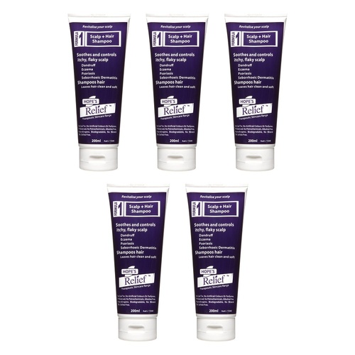 Hope's Relief Itchy Dry Flaky Scalp Shampoo 200mL Pack of 5