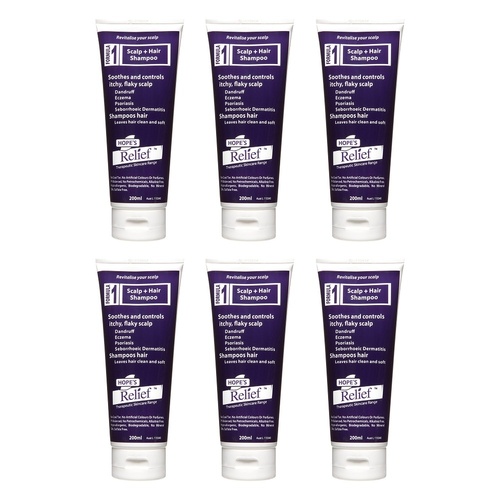 Hope's Relief Itchy Dry Flaky Scalp Shampoo 200mL Pack of 6