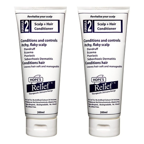 Hope's Relief Itchy Dry Flaky Scalp Conditioner 200mL Pack of 2