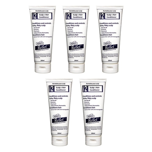 Hope's Relief Itchy Dry Flaky Scalp Conditioner 200mL Pack of 5