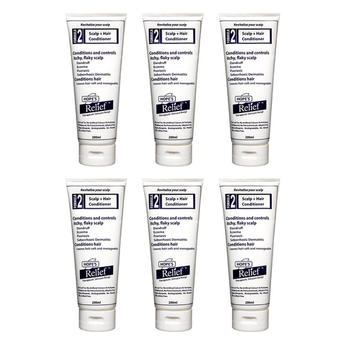 Hope's Relief Itchy Dry Flaky Scalp Conditioner 200mL Pack of 6