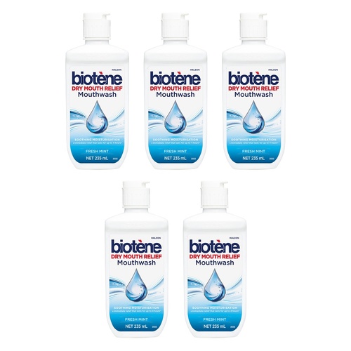 Biotene Dry Mouth Mouthwash 235mL Pack of 5