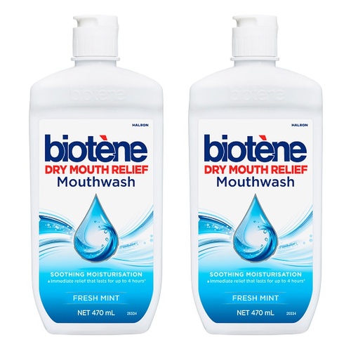 Biotene Anti Bacterial Enzyme Mouthwash 470mL Pack of 2