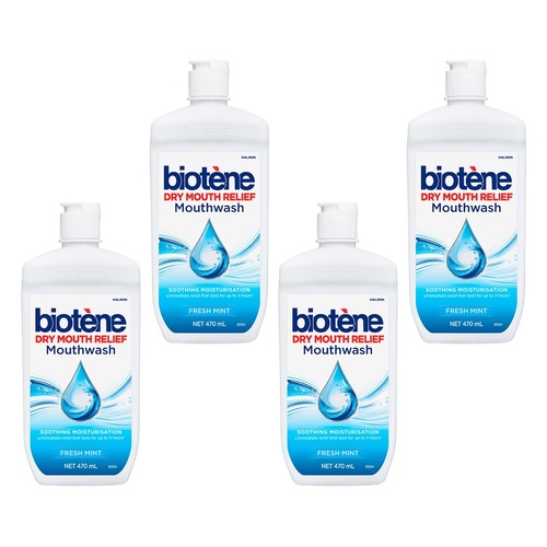 Biotene Anti Bacterial Enzyme Mouthwash 470mL Pack of 4