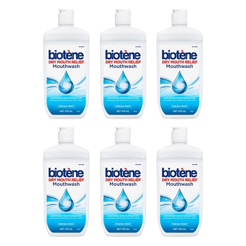 Biotene Anti Bacterial Enzyme Mouthwash 470mL Pack of 6