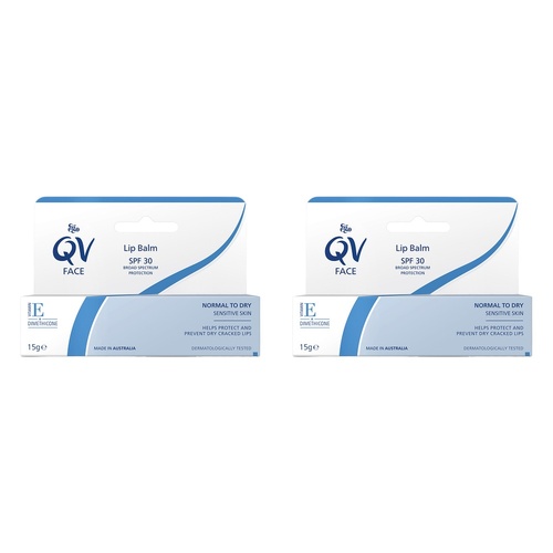 Ego QV Face Lip Balm SPF 30 15g Pack of 2