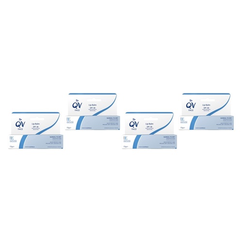 Ego QV Face Lip Balm SPF 30 15g Pack of 4