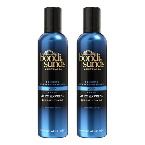 Bondi Sands Aero Express Dark Self Tanning Mousse 200g Pack of 2
