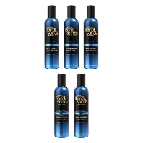 Bondi Sands Aero Express Dark Self Tanning Mousse 200g Pack of 5
