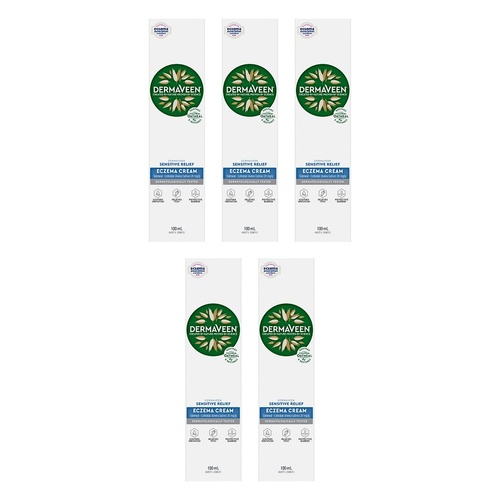 DermaVeen Sensitive Relief Eczema Cream 100mL Pack of 5