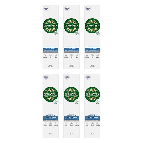 DermaVeen Sensitive Relief Eczema Cream 100mL Pack of 6