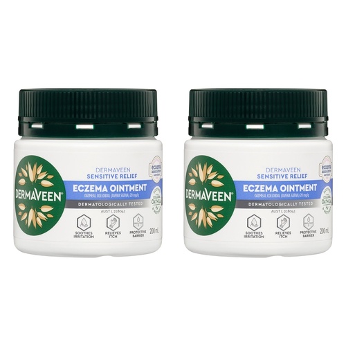 DermaVeen Sensitive Relief Eczema Ointment 200mL Pack of 2