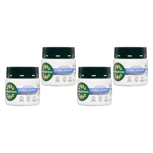 DermaVeen Sensitive Relief Eczema Ointment 200mL Pack of 4