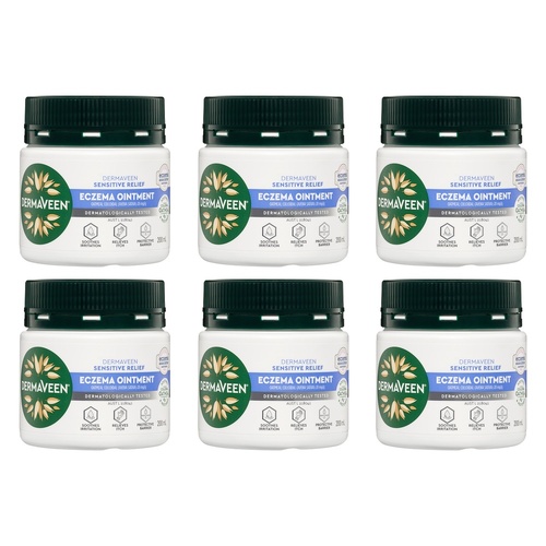 DermaVeen Sensitive Relief Eczema Ointment 200mL Pack of 6