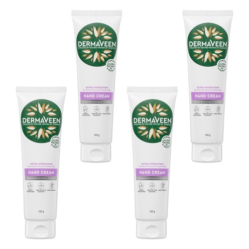 DermaVeen Extra Hydration Hand Cream 100g Pack of 4