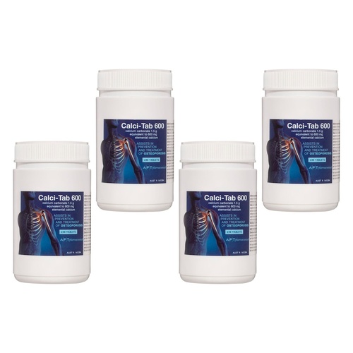 Calci-Tab 600mg 240 Tablets Pack of 4