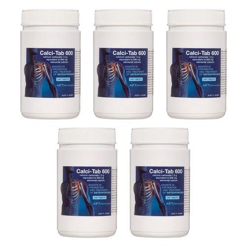 Calci-Tab 600mg 240 Tablets Pack of 5