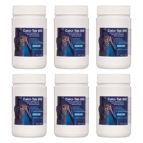 Calci-Tab 600mg 240 Tablets Pack of 6