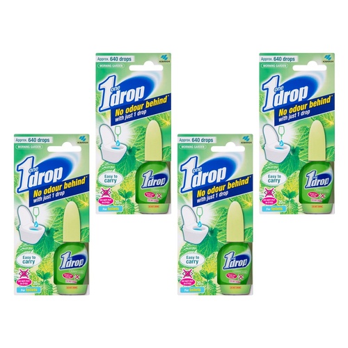 One Drop Toilet Deodoriser Morning Garden 20mL (Obsolete) x 6 Bundle of 4