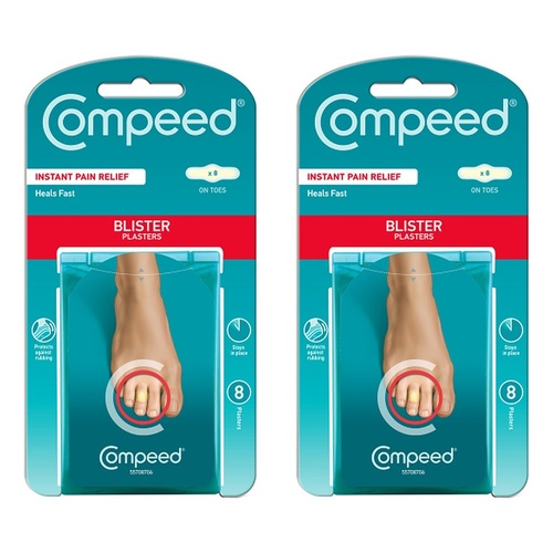 Compeed Toes Blister Plasters 8 Pack Bundle of 2