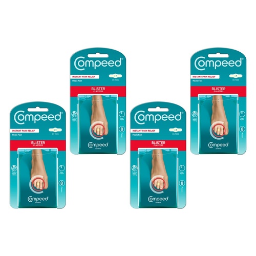Compeed Toes Blister Plasters 8 Pack Bundle of 4