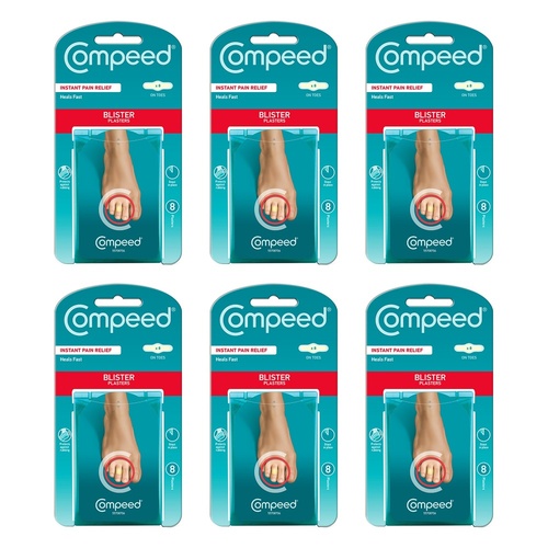 Compeed Toes Blister Plasters 8 Pack Bundle of 6