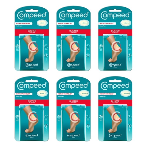 Compeed Blister Plasters Medium 5 Pack Bundle of 6
