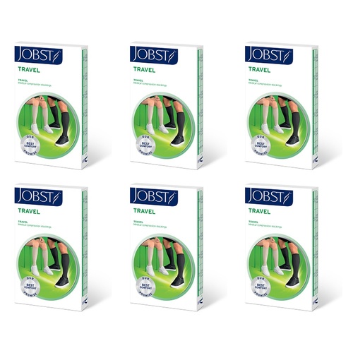 JOBST Travel Compression Sock 15-20mmHg Knee High Black Size 5 Pack of 6