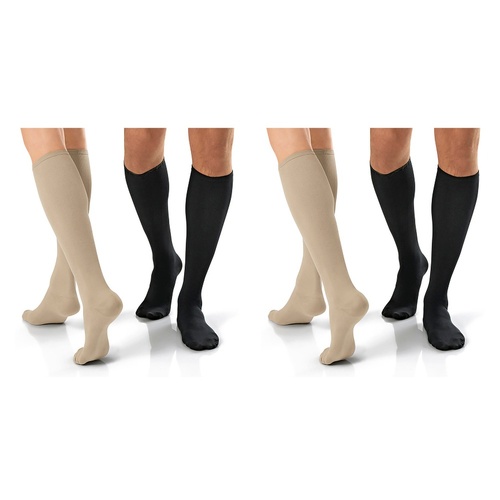 JOBST Travel Compression Sock 15-20mmHg Knee High Beige Size 1 Pack of 2