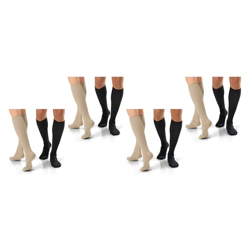 JOBST Travel Compression Sock 15-20mmHg Knee High Beige Size 1 Pack of 4