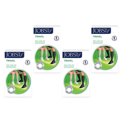 JOBST Travel Compression Sock 15-20mmHg Knee High Black Size 1 Pack of 4