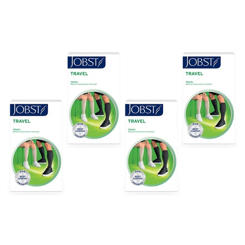 JOBST Travel Compression Sock 15-20mmHg Knee High Black Size 2 Pack of 4