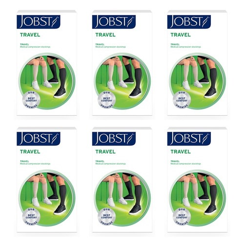 JOBST Travel Compression Sock 15-20mmHg Knee High Black Size 4 Pack of 6