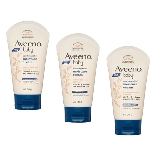 Aveeno Baby Soothing Relief Moisture Cream 140g Pack of 3
