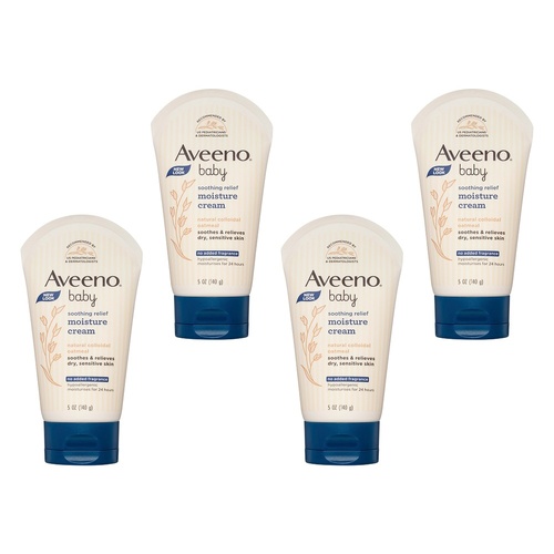 Aveeno Baby Soothing Relief Moisture Cream 140g Pack of 4
