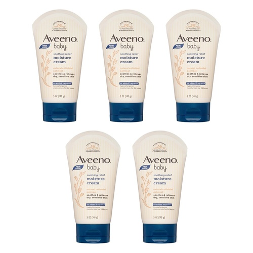 Aveeno Baby Soothing Relief Moisture Cream 140g Pack of 5