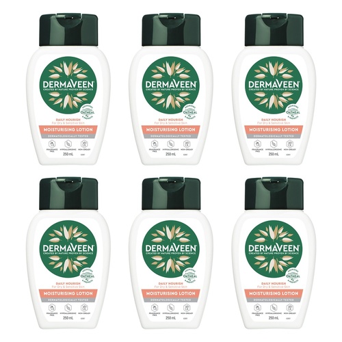 DermaVeen Daily Nourish Moisturising Lotion 250mL Pack of 6