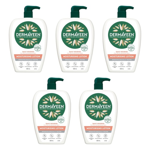 DermaVeen Moisturising Lotion 500mL Pack of 5