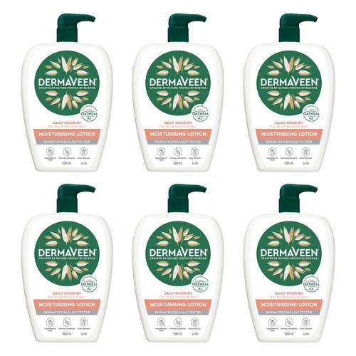 DermaVeen Moisturising Lotion 500mL Pack of 6