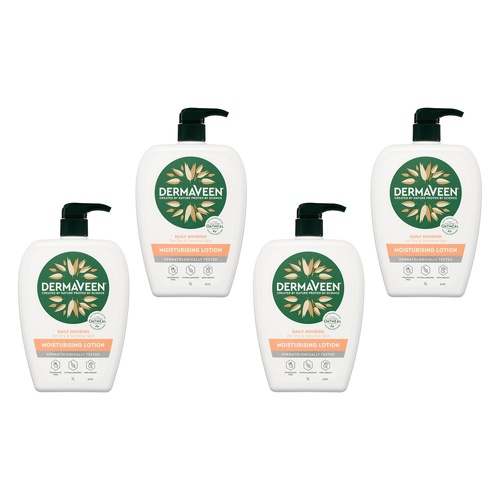 DermaVeen Daily Nourish Moisturising Lotion for Dry & Sensitive Skin Pack of 4