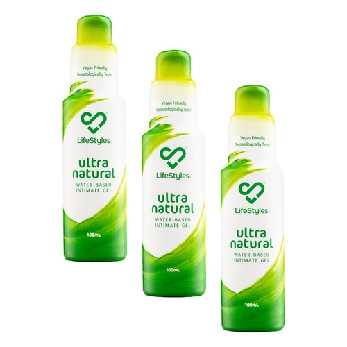 LifeStyles Ultra Natural Lubricant 100mL Pack of 3